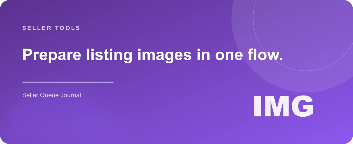 Marketplace listing image workflow visual