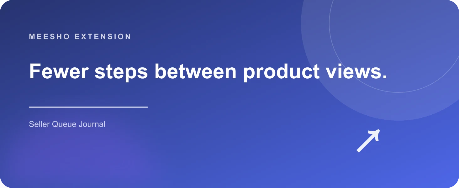 Seller Queue Meesho extension visual